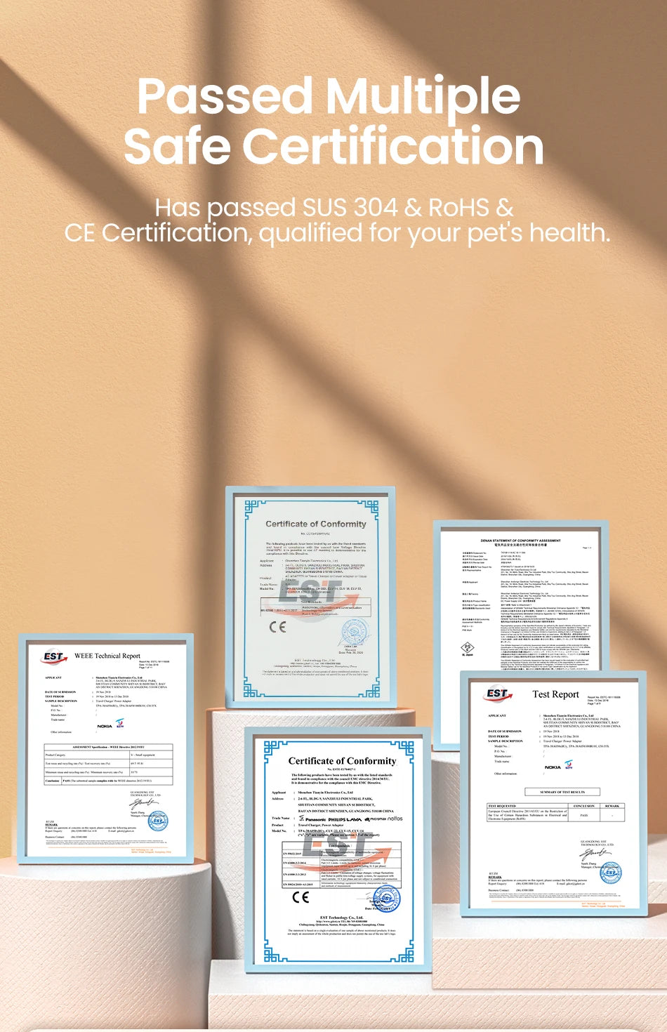 ROJECO Fontaine à Eau pour Chat en Acier Inoxydable Distributeur Automatique d'Eau pour Chats Chiens Accessoires pour Distributeur d'Eau pour Animaux de Compagnie