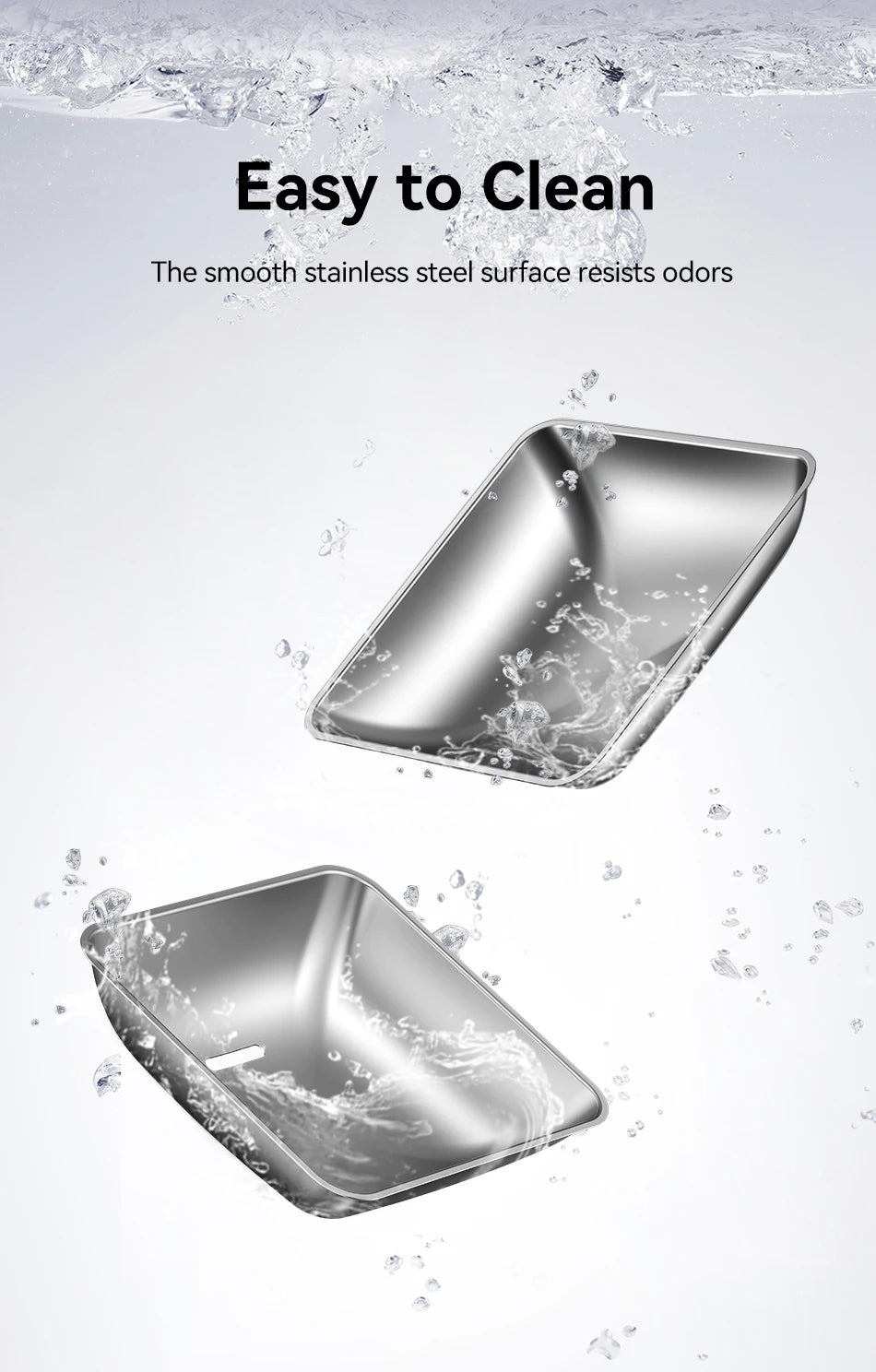 ROJECO Accessoires Bol d'alimentation et Bol d'eau en acier inoxydable pour distributeur automatique de nourriture 8.5L avec distributeur d'eau Accessoires pour animaux de compagnie