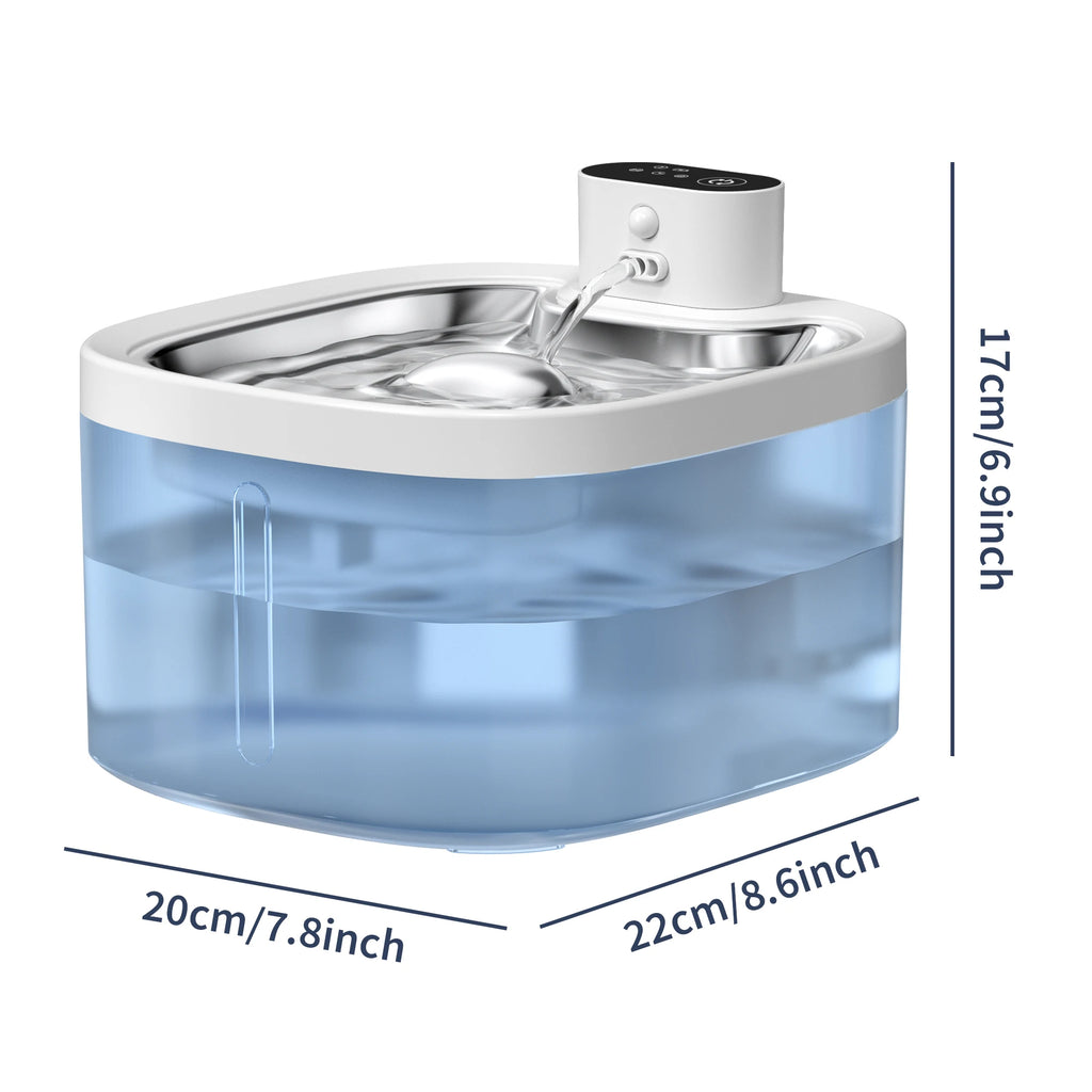 Distributeur d'eau intelligent sans fil pour animaux de compagnie, fontaine à eau automatique pour animaux de compagnie, avec filtre et pompe silencieuse, pour chien et chat, 3,5 L