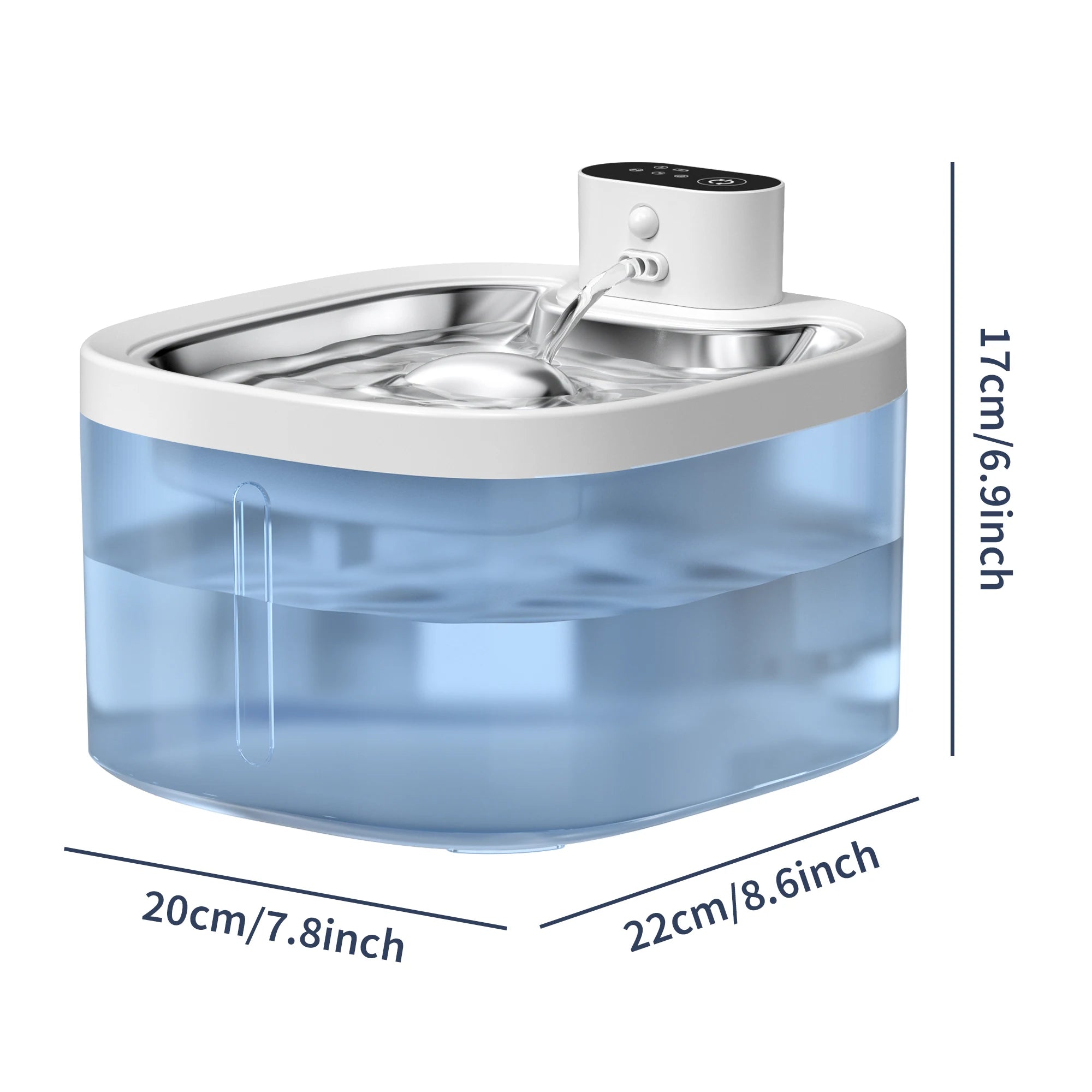 Distributeur d'eau intelligent sans fil pour animaux de compagnie, fontaine à eau automatique pour animaux de compagnie, avec filtre et pompe silencieuse, pour chien et chat, 3,5 L