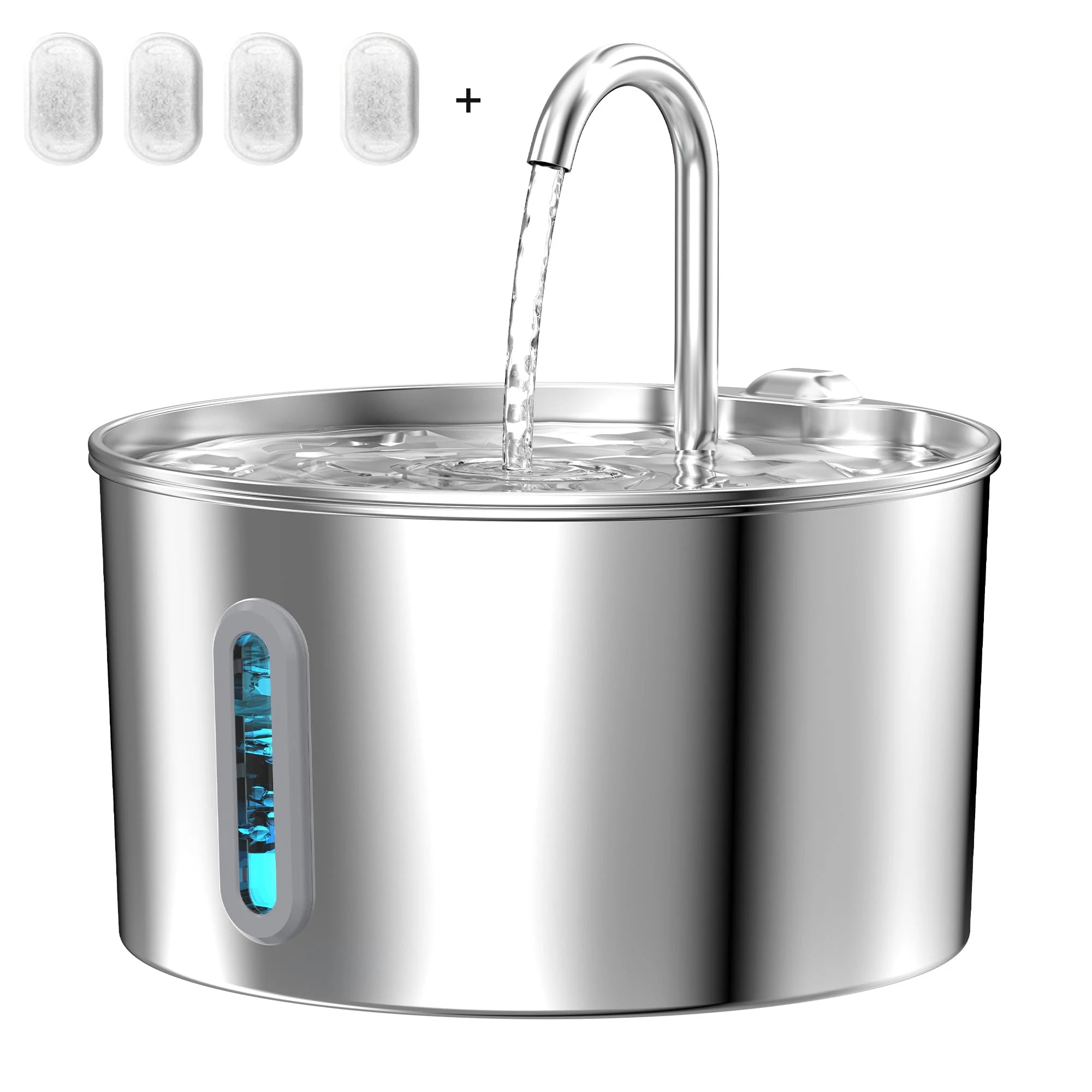 Fontaine à eau automatique pour animaux de compagnie 4,5L TuYa APP, version à bouton, distributeur intelligent automatique de nourriture sèche pour chats et chiens