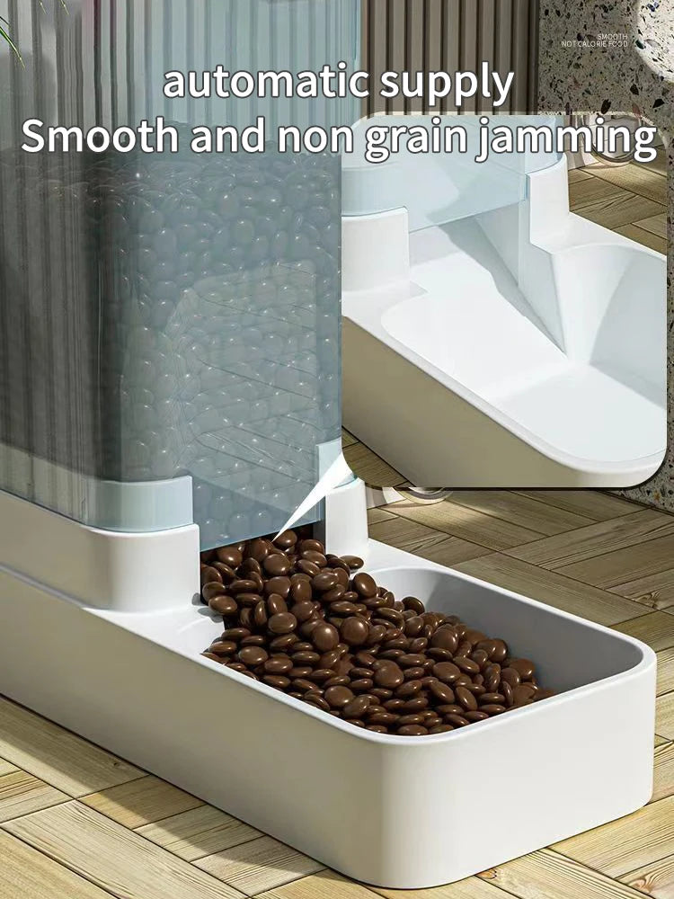 Distributeur automatique de croquettes et d'eau par gravité pour chiens, chats et animaux domestiques grande capacité