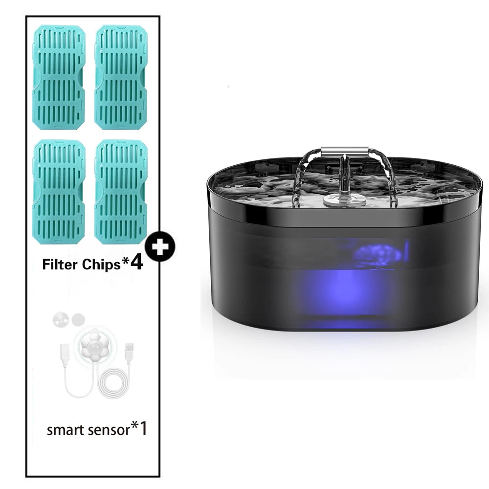 🐱 Fontaine à eau automatique pour chats 2.2L | Silencieuse, filtrée et toujours fraîche ⭐ 4.8/5 (plus de 2 300 clients)