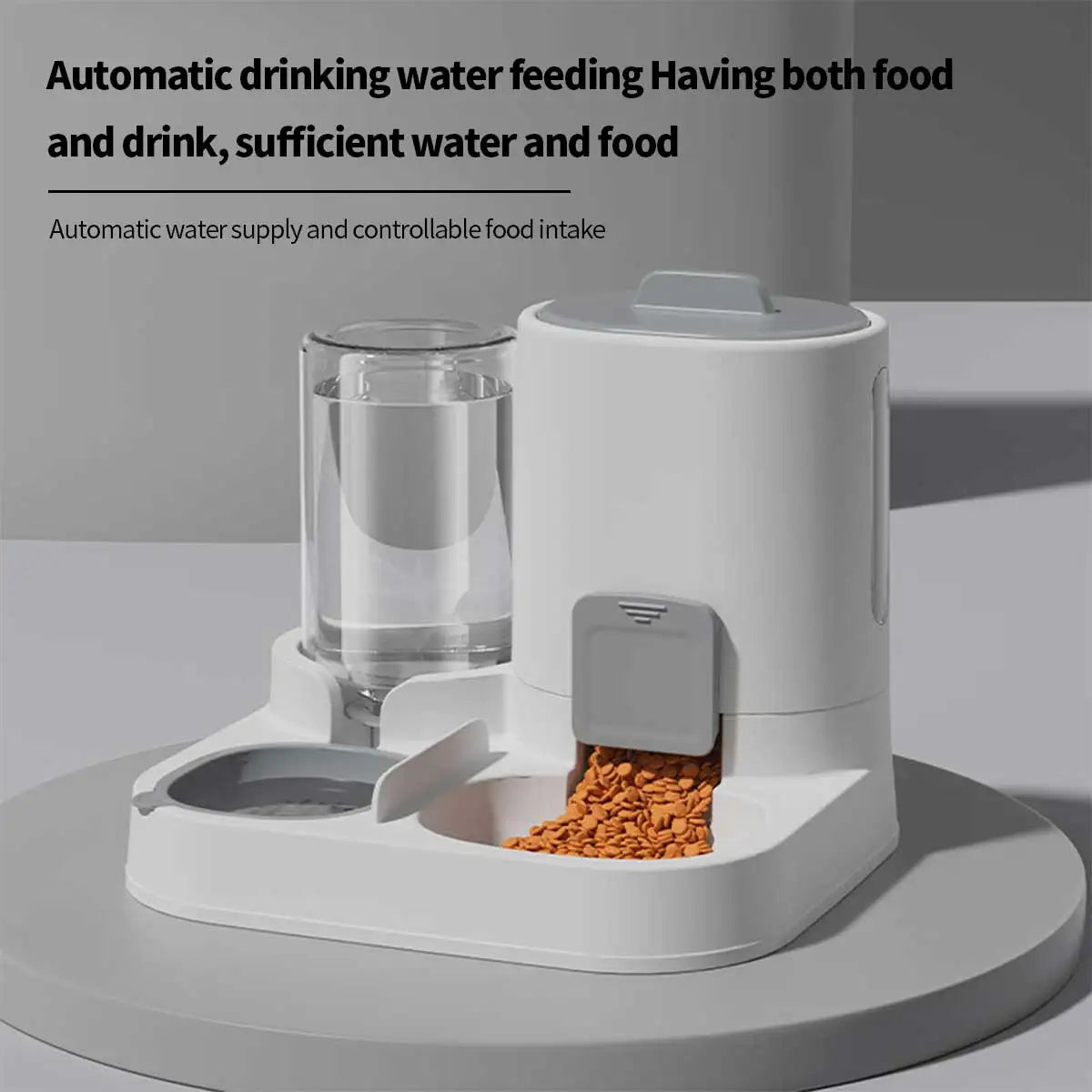 Feeder - Unité double fonction pour boire et manger - Pratique, simple, grande capacité - Convient aux chiens et chats de petite et moyenne taille