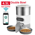 4.5L WIFI APP Automatic Pet Feeder Dry Food Dispenser Voice Recorder Timer Feeding Vending for Large Cats Dogs Smart Pet Bowl
