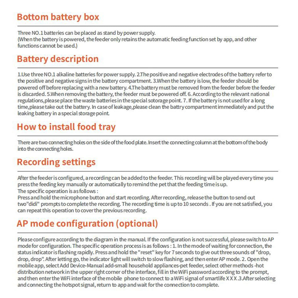 Distributeur automatique de nourriture Tuya Smart APP pour chiens et chats, adapté aux chiens et chats de petite et moyenne taille, alimentation à distance par téléphone portable