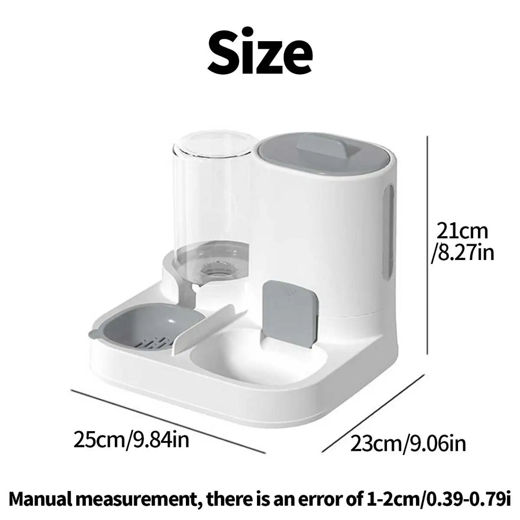Feeder - Unité double fonction pour boire et manger - Pratique, simple, grande capacité - Convient aux chiens et chats de petite et moyenne taille