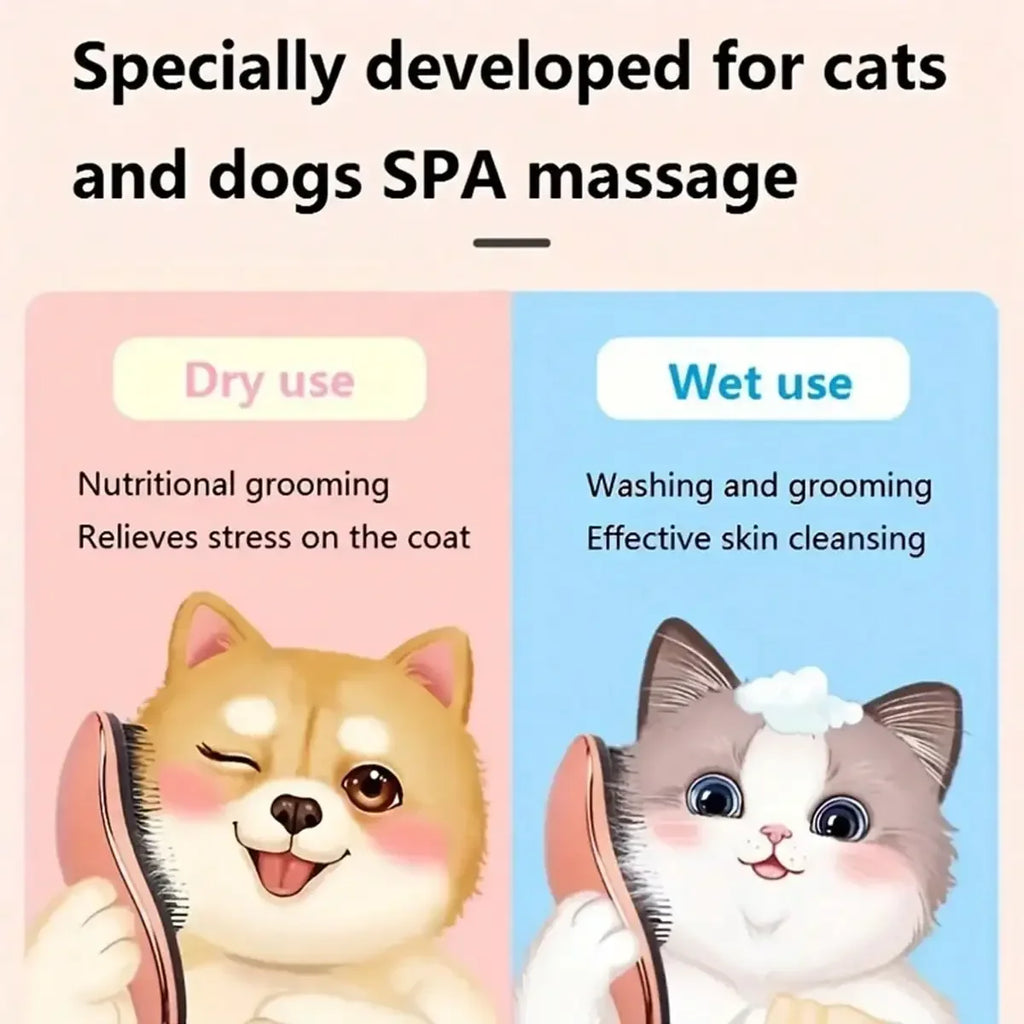 Brosse de toilettage et de massage 2 en 1 pour chien Élimine les poils et détend votre animal Parfaite pour le bain Conception flottante pour une utilisation facile