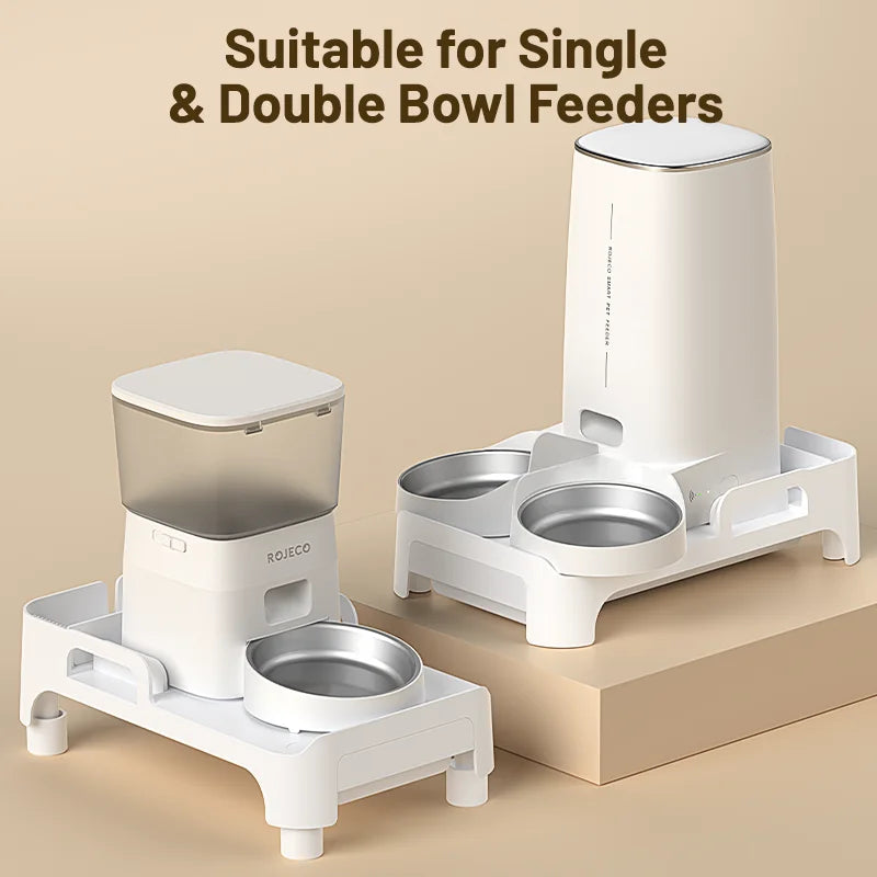 ROJECO Gamelle multifonction surélevée pour animaux de compagnie, mangeoire simple et double, distributeur de nourriture à hauteur réglable pour chats et chiens