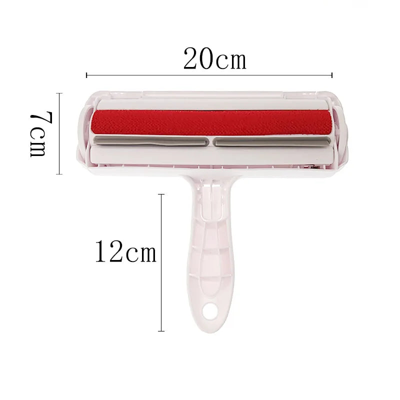 Pet Hair Roller Remover Lint Brush 2-Way Dog Cat Comb Tool Convenient Cleaning Dog Cat Fur Brush Base Home Furniture Sofa Clothes