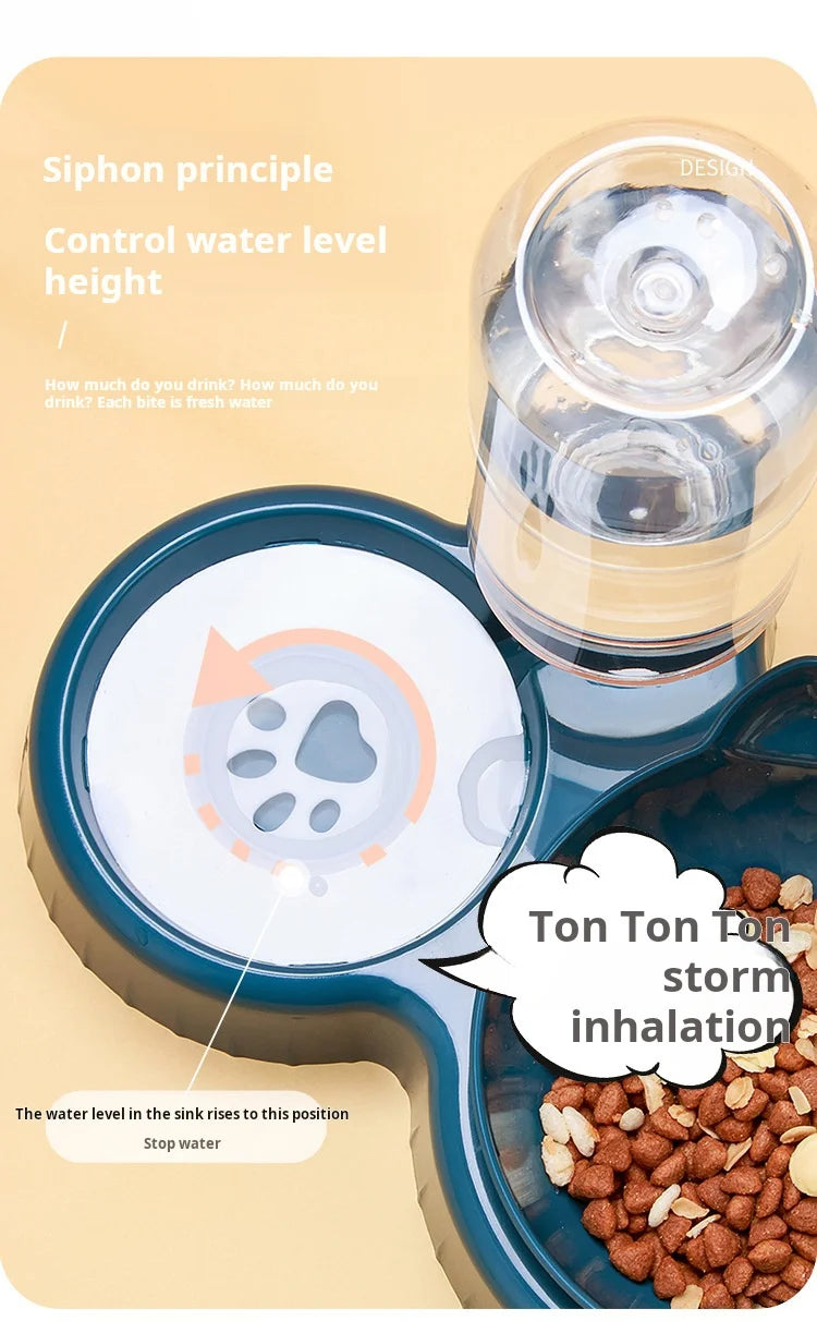 🐱 Gamelle 3 en 1 pour chats avec distributeur d'eau | Anti-basculement, inclinée et confortable ⭐ 4.8/5 (plus de 1 500 clients)