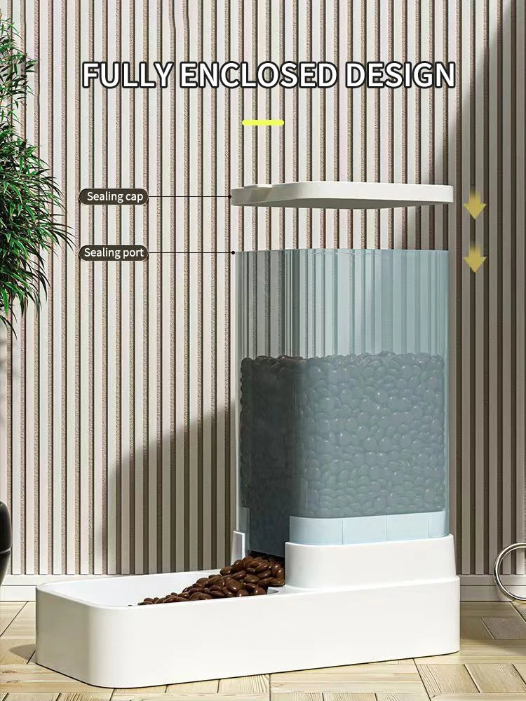 Distributeur automatique de croquettes et d'eau par gravité pour chiens, chats et animaux domestiques grande capacité