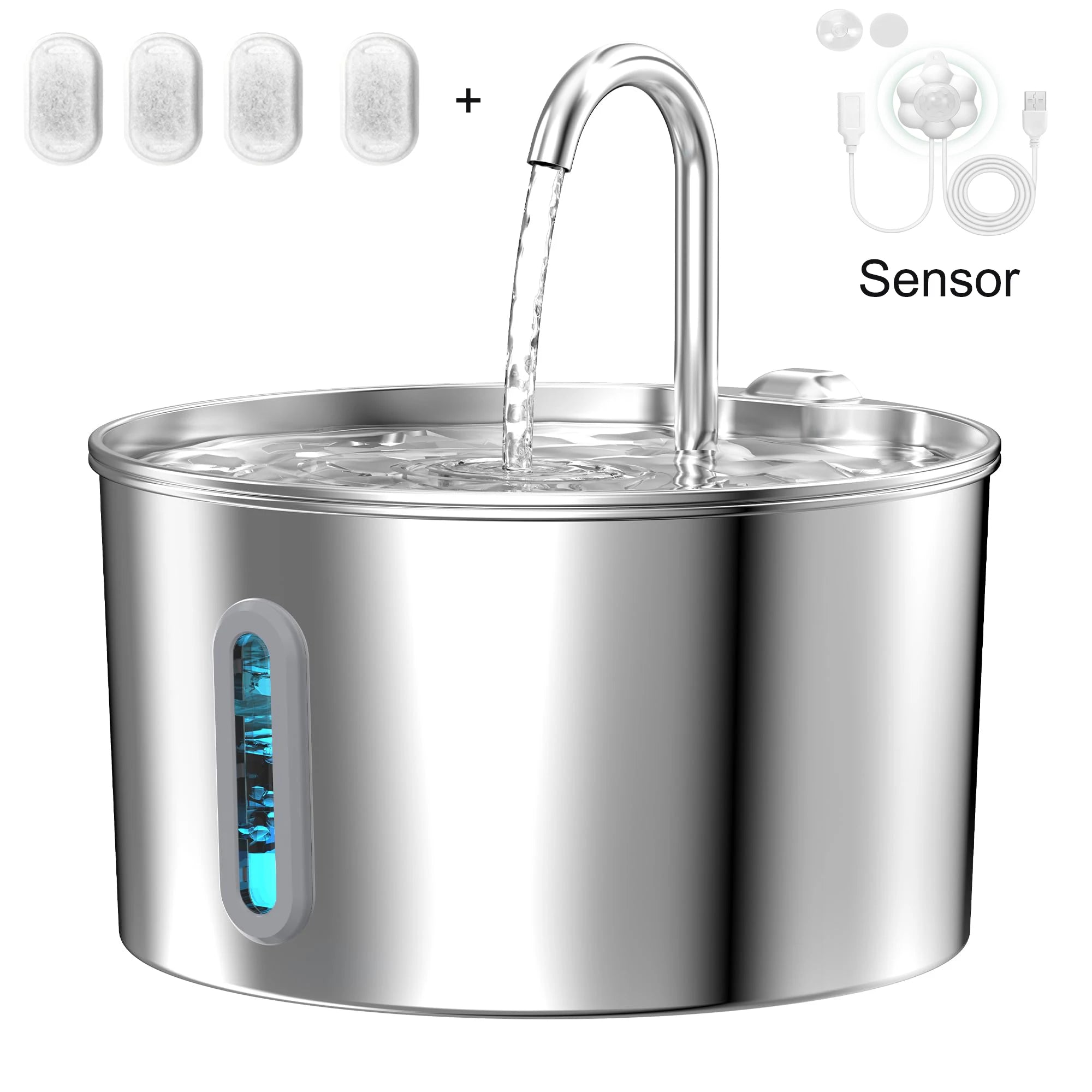 Fontaine à eau automatique pour animaux de compagnie 4,5L TuYa APP, version à bouton, distributeur intelligent automatique de nourriture sèche pour chats et chiens