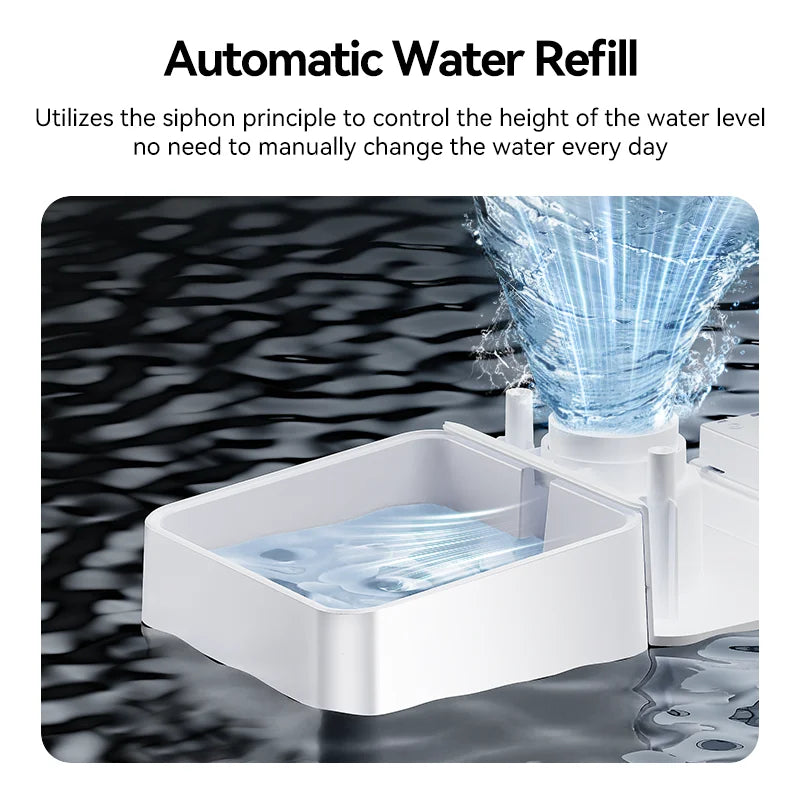 ROJECO 8.5L Distributeur Automatique pour Animaux de Compagnie avec Fontaine à Eau Contrôle à Distance par Application WIFI Intelligent pour Chiens Distributeur de Nourriture 5L Abreuvoir à Gravité 3.5L
