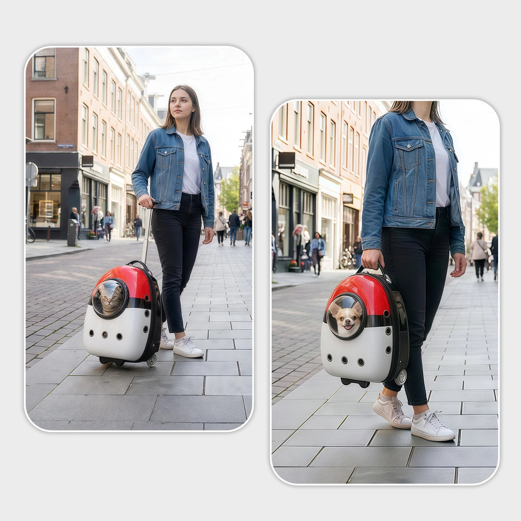 Sac à dos de transport pour chat 2 en 1, valise pour chats chiens petits chiots, sac à dos respirant pour l'extérieur, la randonnée et les voyages