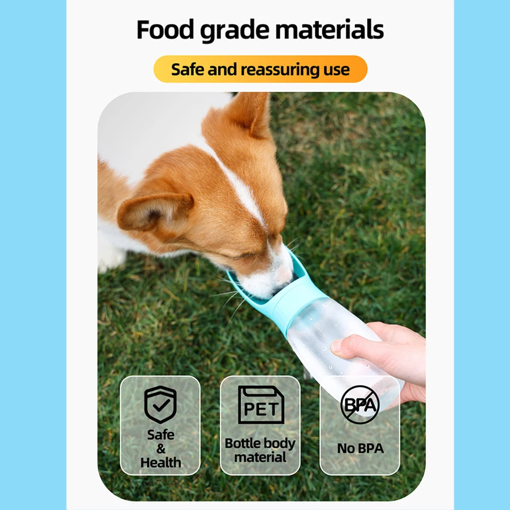 🐶 Bouteille d'eau portable pour chiens 300ml / 500ml – Idéale pour les longues promenades et les voyages