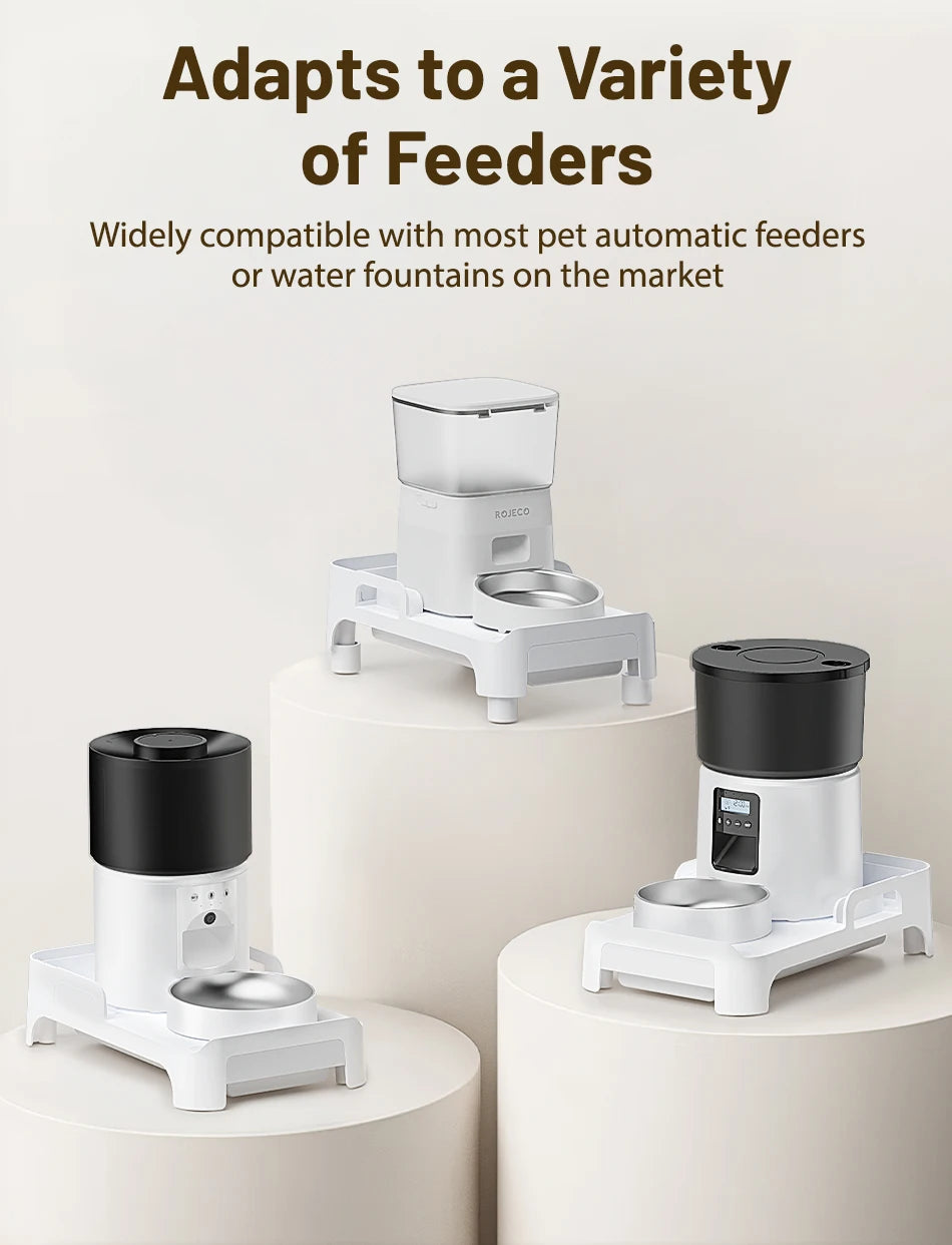 ROJECO Gamelle multifonction surélevée pour animaux de compagnie, mangeoire simple et double, distributeur de nourriture à hauteur réglable pour chats et chiens