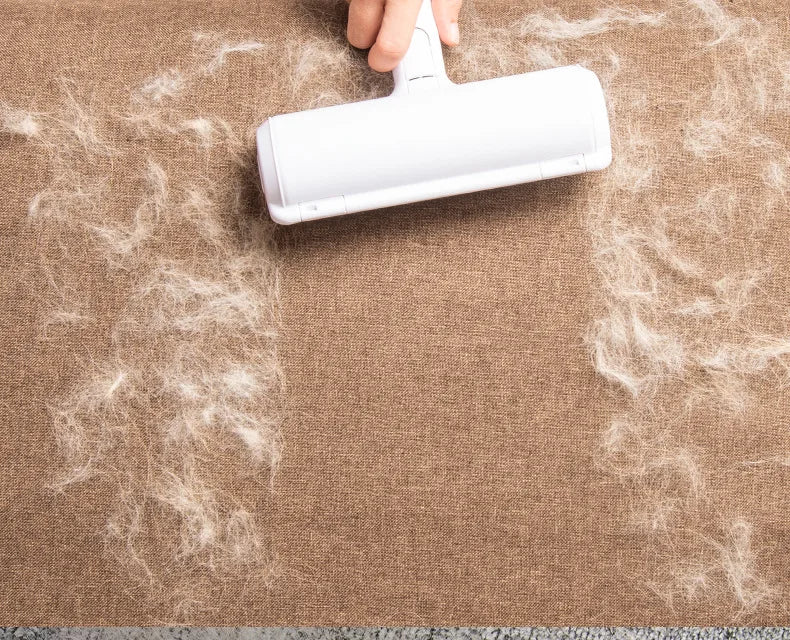 Pet Hair Roller Remover Lint Brush 2-Way Dog Cat Comb Tool Convenient Cleaning Dog Cat Fur Brush Base Home Furniture Sofa Clothes