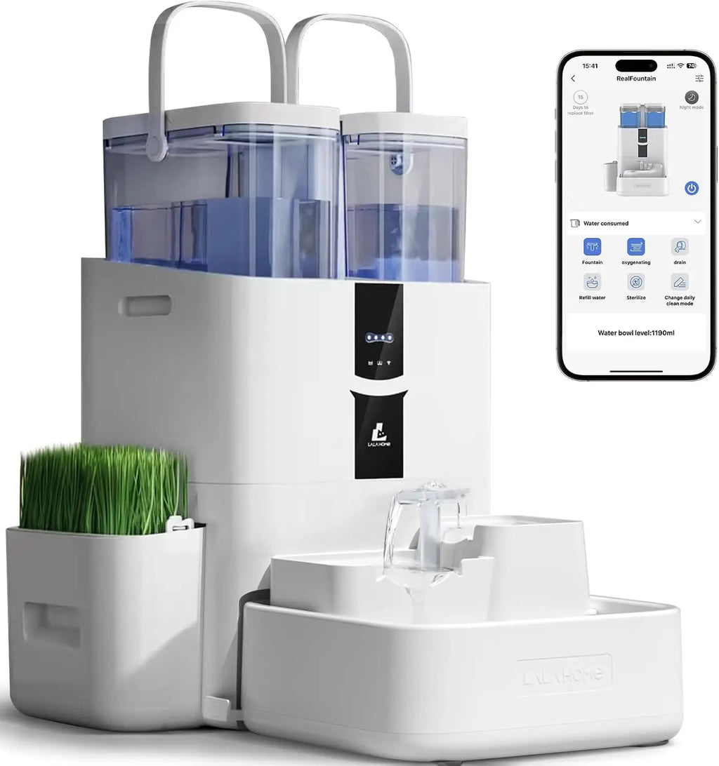 🐱🇺🇸Fontaine à eau intelligente pour chats 10L avec Wi-Fi | Autonettoyante, filtration avancée et premium ⭐ 4.9/5 (800+ clients)