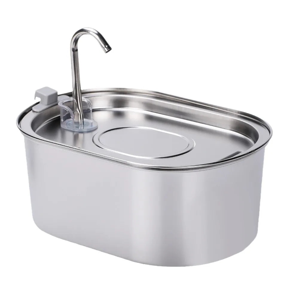 Fontaine à eau intelligente pour chat de 3,2 L, distributeur automatique d'eau pour animaux de compagnie, faible bruit, en acier inoxydable, grande capacité, pour les vacances