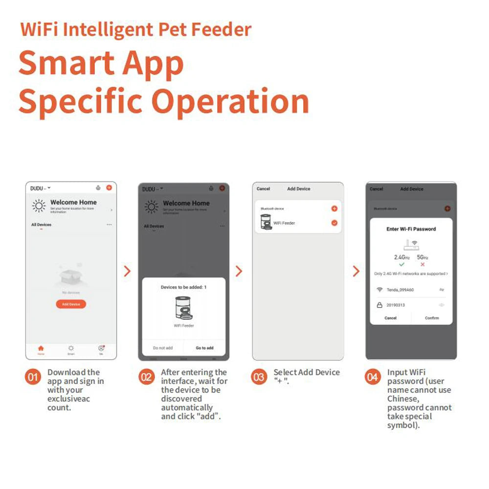 Distributeur automatique de nourriture Tuya Smart APP pour chiens et chats, adapté aux chiens et chats de petite et moyenne taille, alimentation à distance par téléphone portable