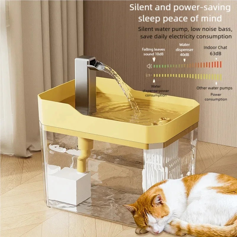 🐱 Fontaine à eau automatique pour chats | Silencieuse, filtrée et grande capacité ⭐ 4.7/5 (1 800+ clients)