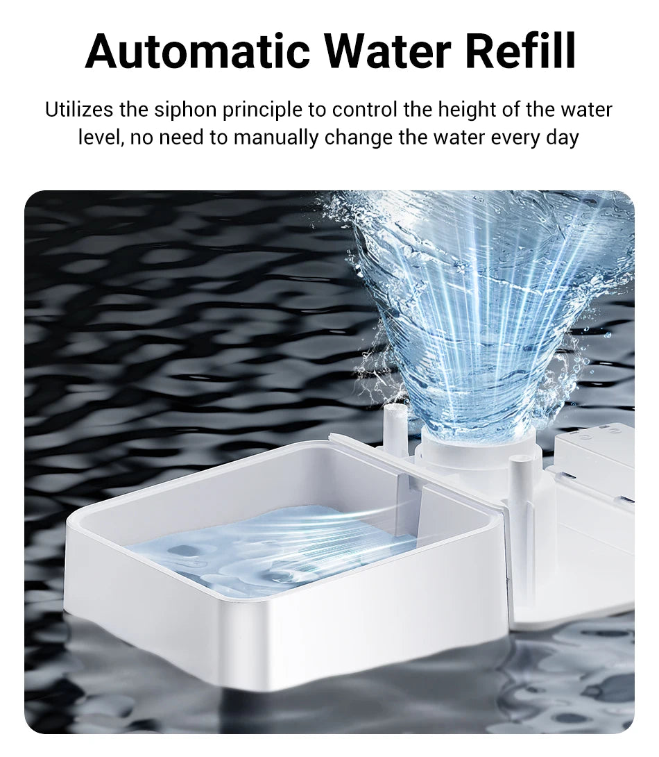 ROJECO 8.5L Distributeur Automatique pour Animaux de Compagnie avec Fontaine à Eau Contrôle à Distance par Application WIFI Intelligent pour Chiens Distributeur de Nourriture 5L Abreuvoir à Gravité 3.5L