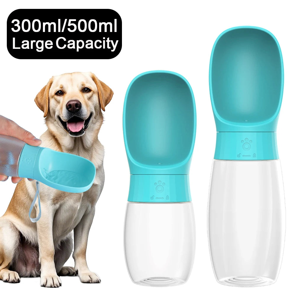 🐶 Bouteille d'eau portable pour chiens 300ml / 500ml – Idéale pour les longues promenades et les voyages