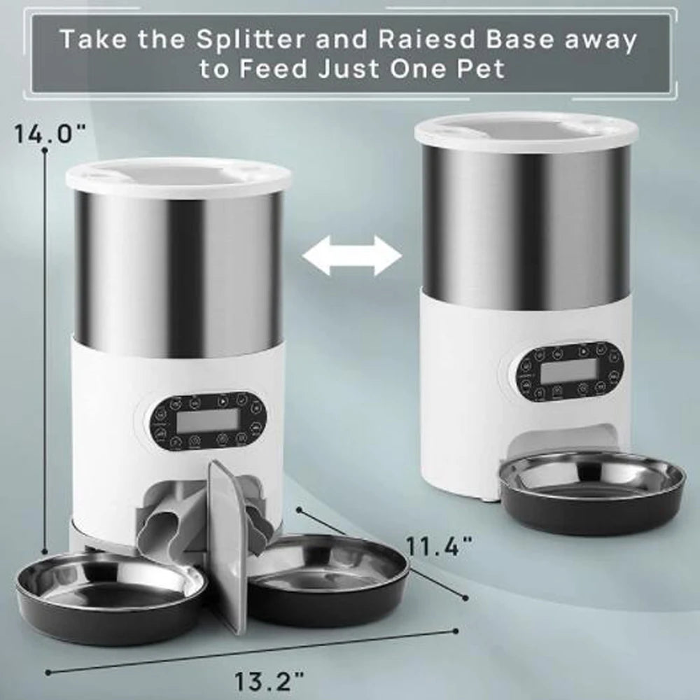 Distributeur automatique de nourriture Tuya Smart APP pour chiens et chats, adapté aux chiens et chats de petite et moyenne taille, alimentation à distance par téléphone portable