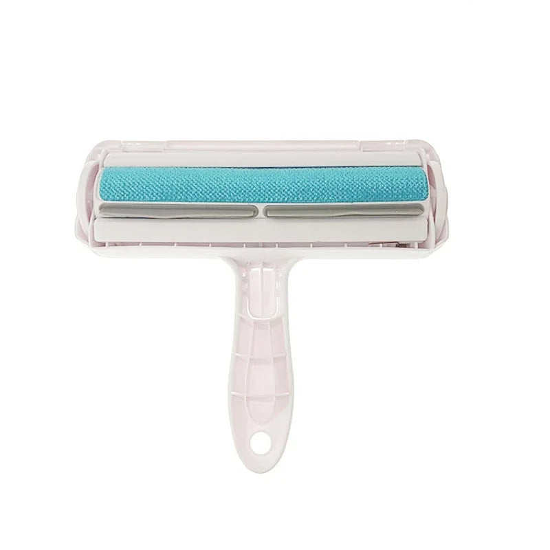 Rouleau Anti-Poils Animaux Brosse Anti-Peluche 2 Voies Chien Chat Outil Peigne Nettoyage Pratique Brosse Fourrure Chien Chat Base Maison Meubles Canapé Vêtements