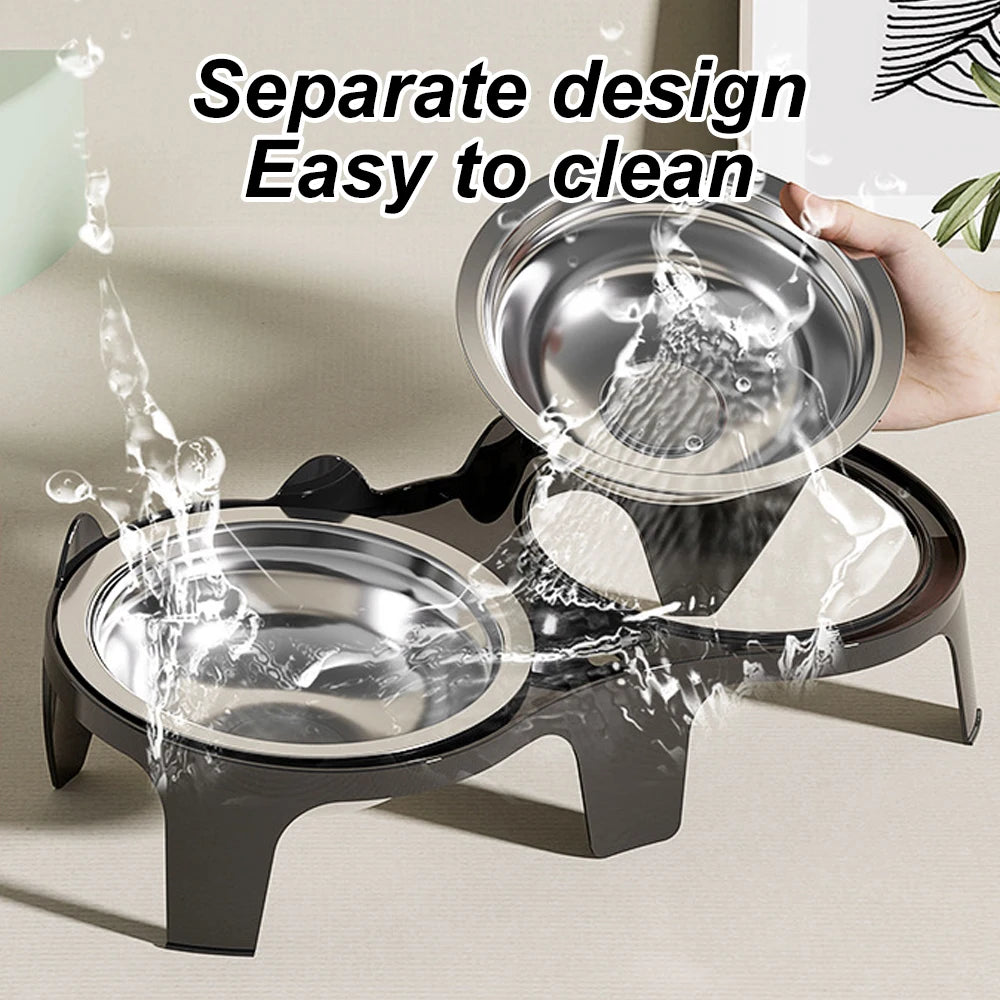 🐱 Gamelle en acier inoxydable pour chats | Antidérapante, hygiénique et facile à nettoyer ⭐ 4.7/5 (900+ clients)