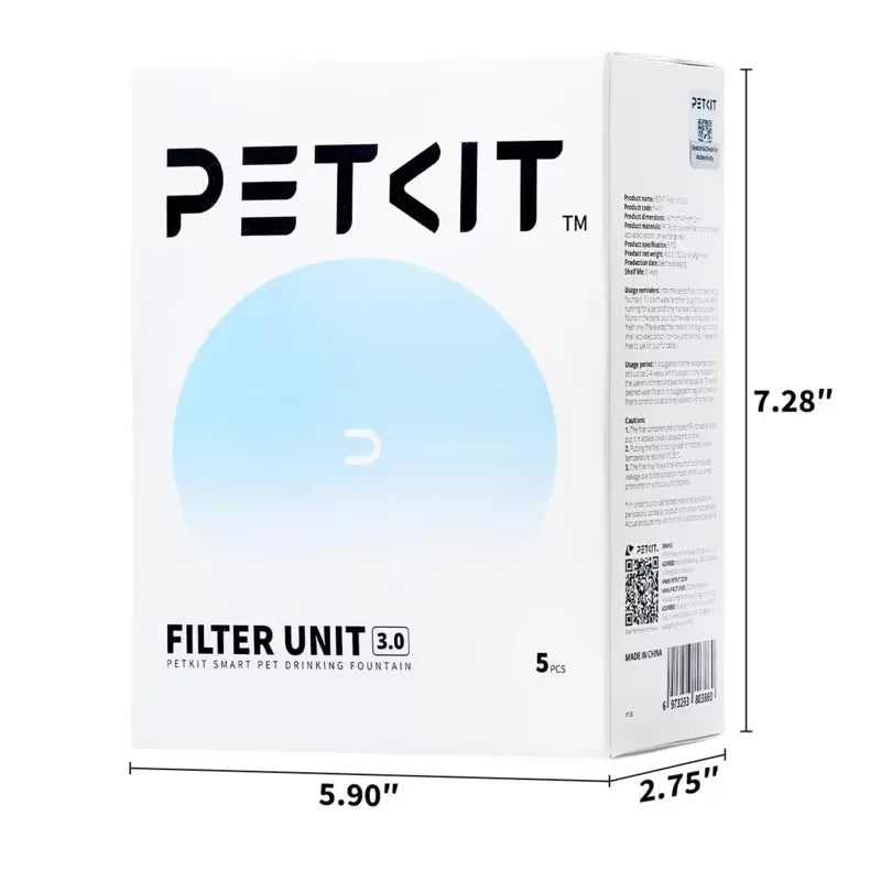 Filtres améliorés PETKIT 3.0 pour fontaines à eau pour animaux de compagnie Eversweet 2S/3/3Pro, Eversweet Solo/Solo SE et CYBERTAIL, filtre de remplacement