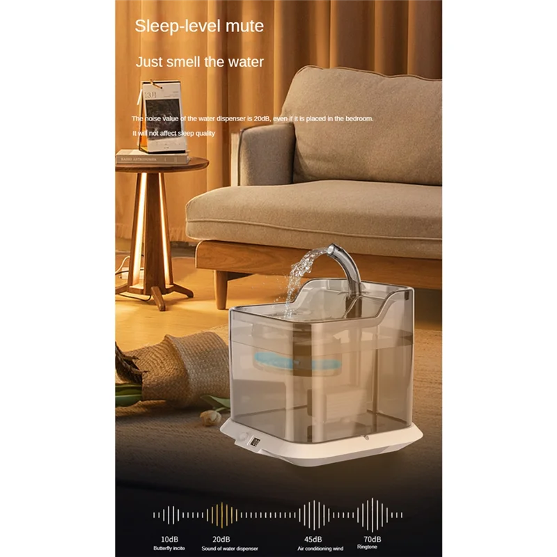 🐱🇺🇸 Fontaine à eau intelligente pour chats 3L avec capteur | Silencieuse, automatique et premium ⭐ 4.8/5 (2.800+ clients)