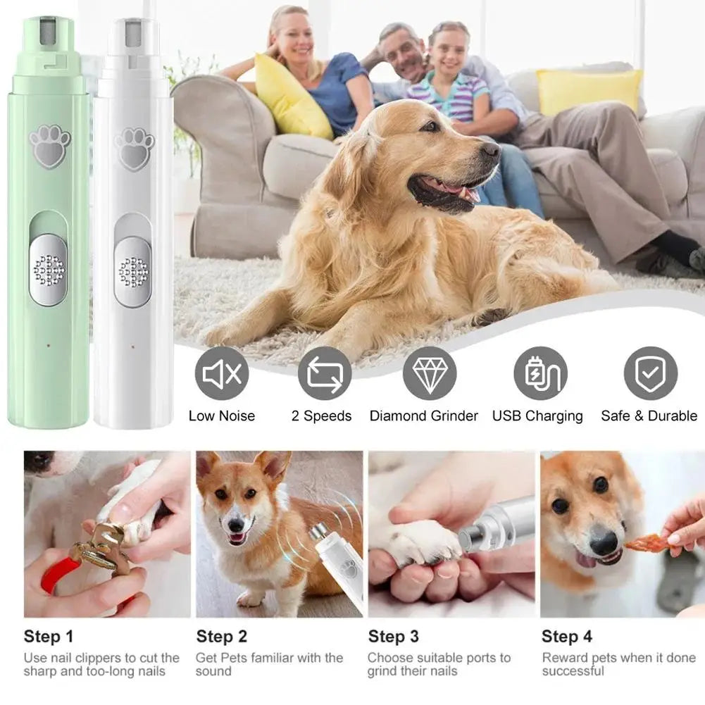 🐶 Lime à ongles électrique pour chiens | Sans douleur et sans coupures ⭐ 4.8/5 (plus de 1 200 clients)