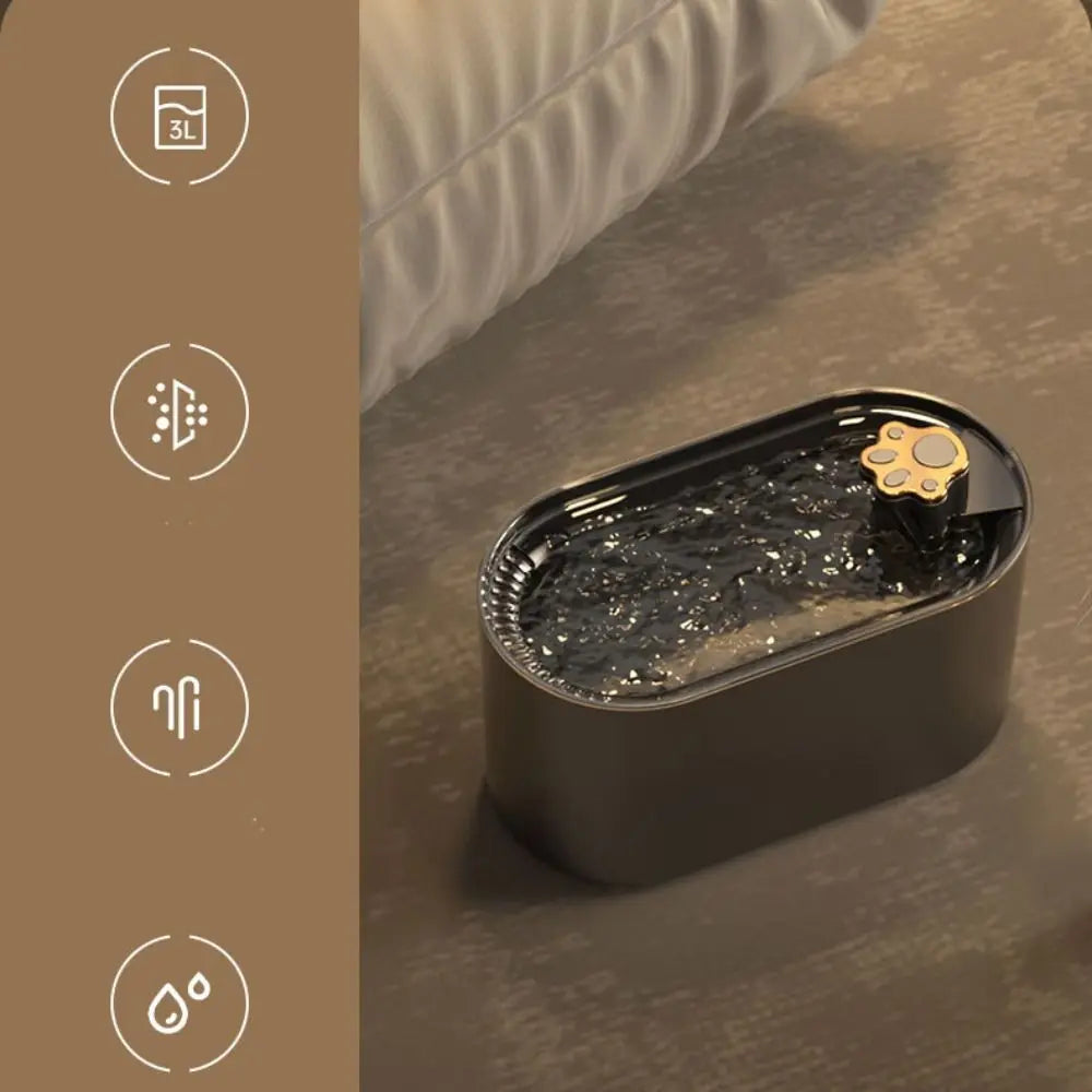 3L Pet Intelligent Water Dispenser Circulation Intelligent Cat Automatic Water Feeder USB Mute Pet Drinking Bowl Dog