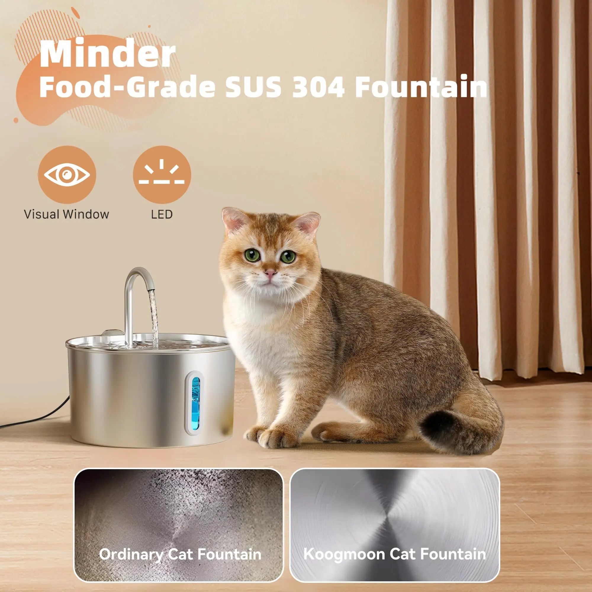 Fontaine à eau automatique pour animaux de compagnie 4,5L TuYa APP, version à bouton, distributeur intelligent automatique de nourriture sèche pour chats et chiens